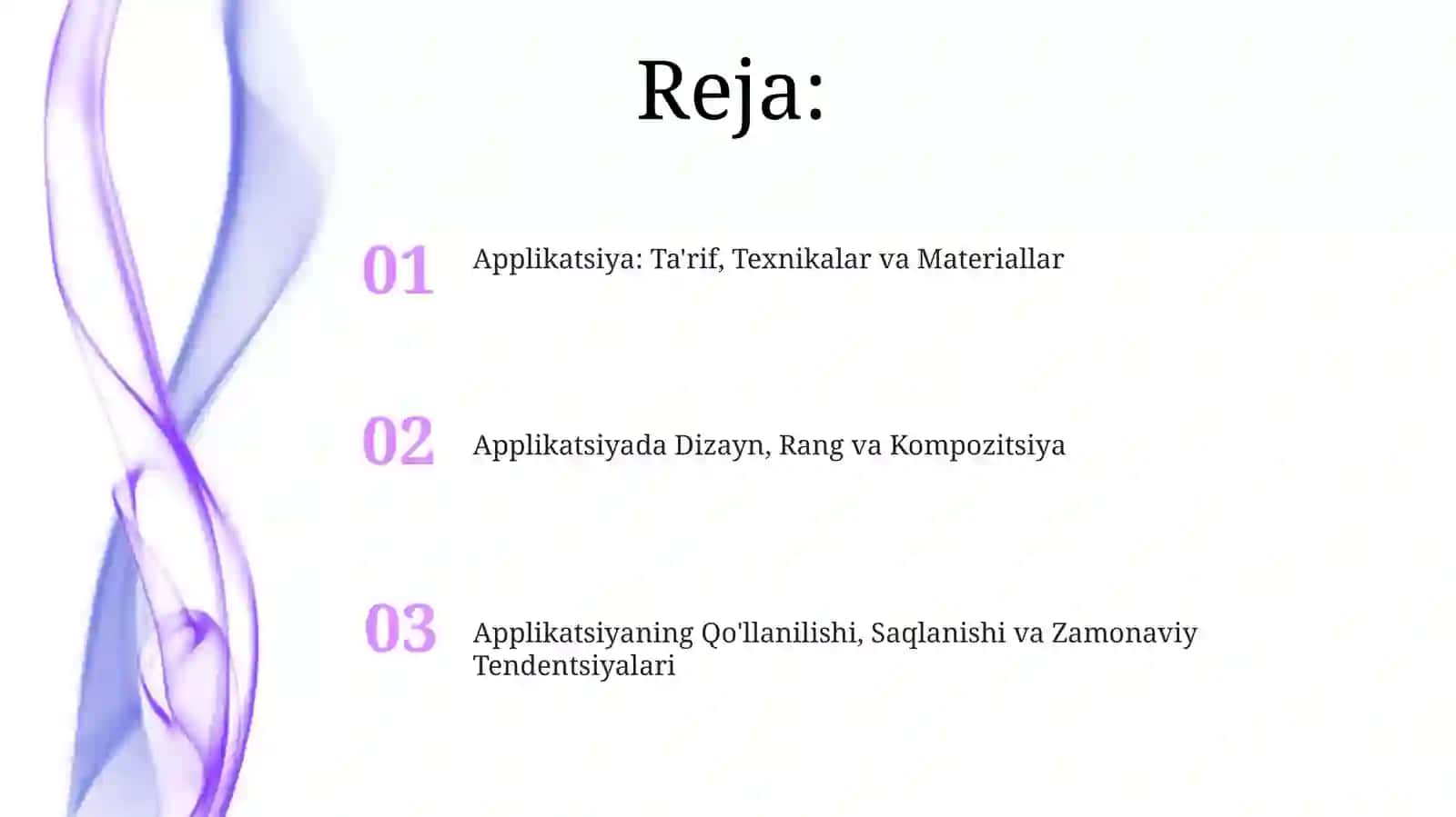 Mavzu: Applikatsiya: Ta'rif, Mohiyat va Materiallar 2