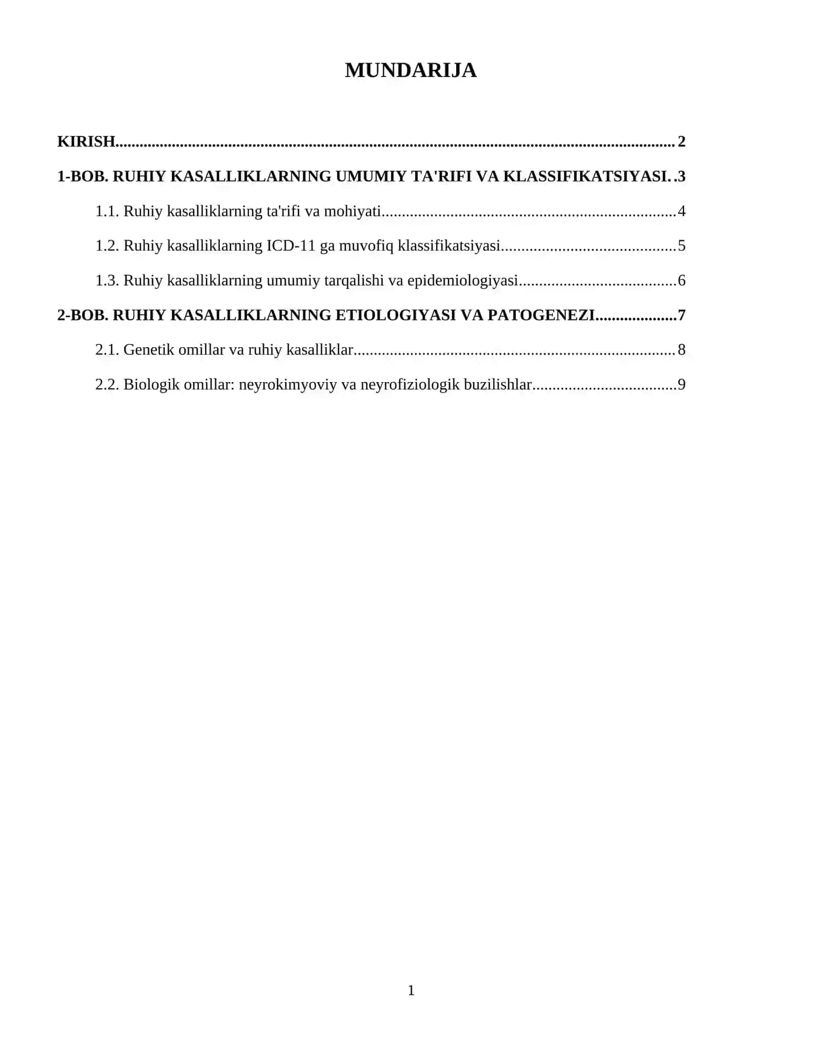 Ruhiy kasalliklar . Umumiy ta’rifi va fiziologik asoslari 2