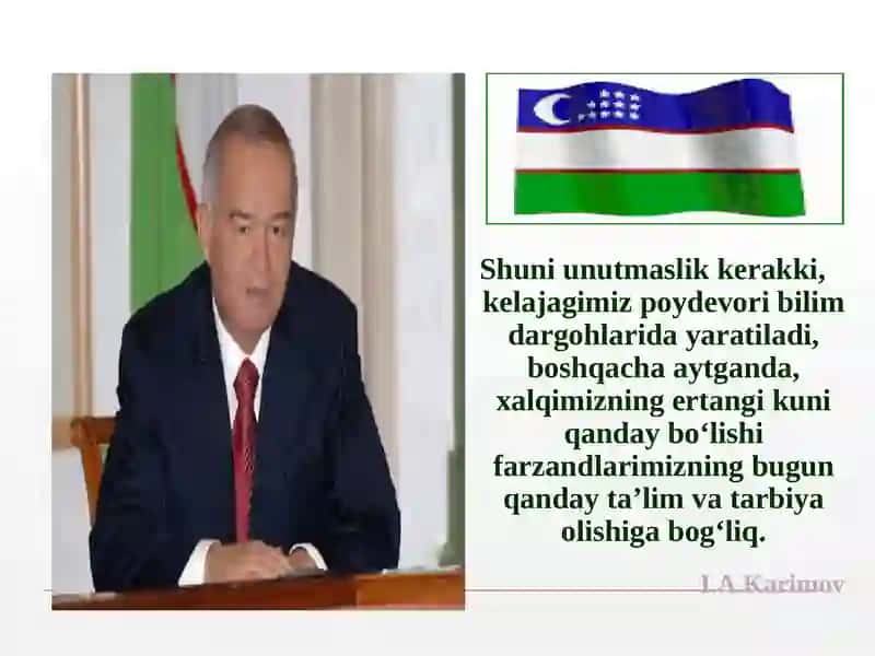 “O`zbekiston Respublikasida ta`lim tizimi va ta’lim sohasidagi islohotlar” 2
