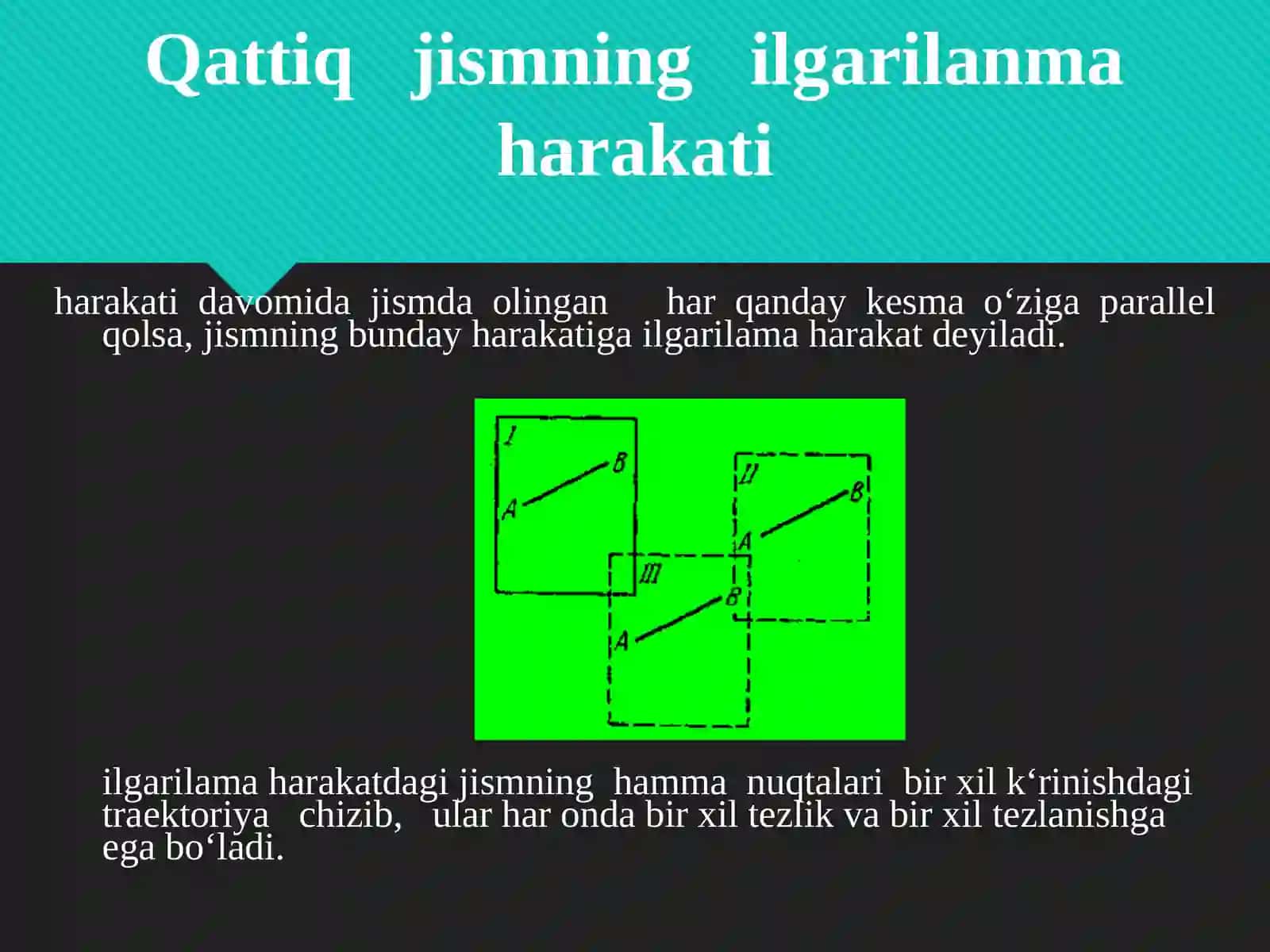 QATTIQJISMNINGILGARILANMAVAQO‘ZG‘ALMASO‘QATROFIDAGIAYLANMAHARAKATI.DINAMIKANINGASOSIYTUSHUNCHALARIVAQONUNLARI 2