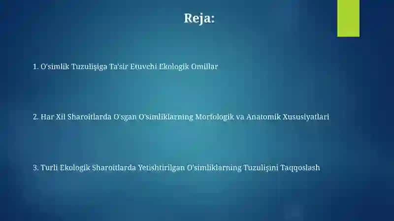 Barglarning morfologiyasi va anatomiyasi 2