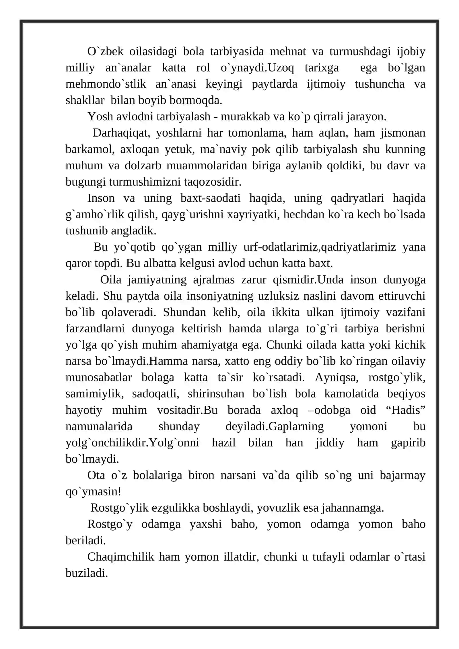 Oila tarbiyasi asoslari 2