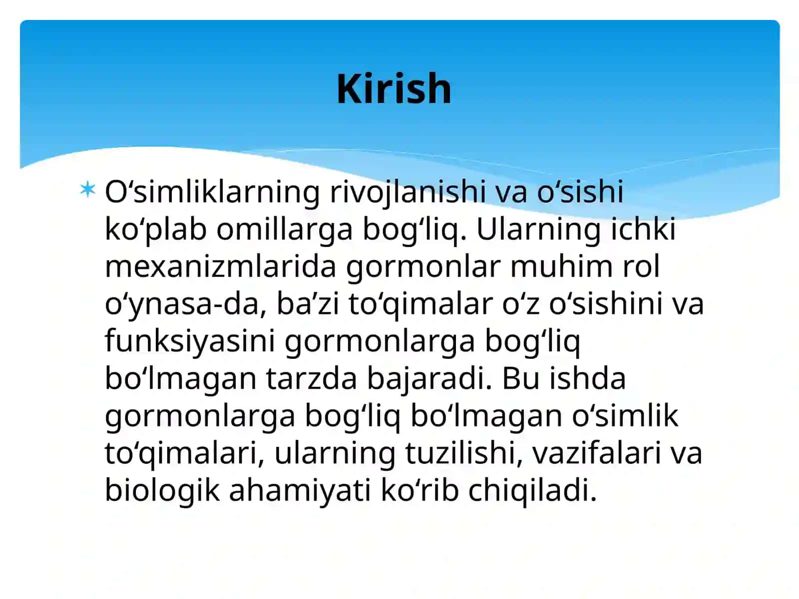 Gormonlargabog'liqbo'lmagano'simlikto'qimalari 2