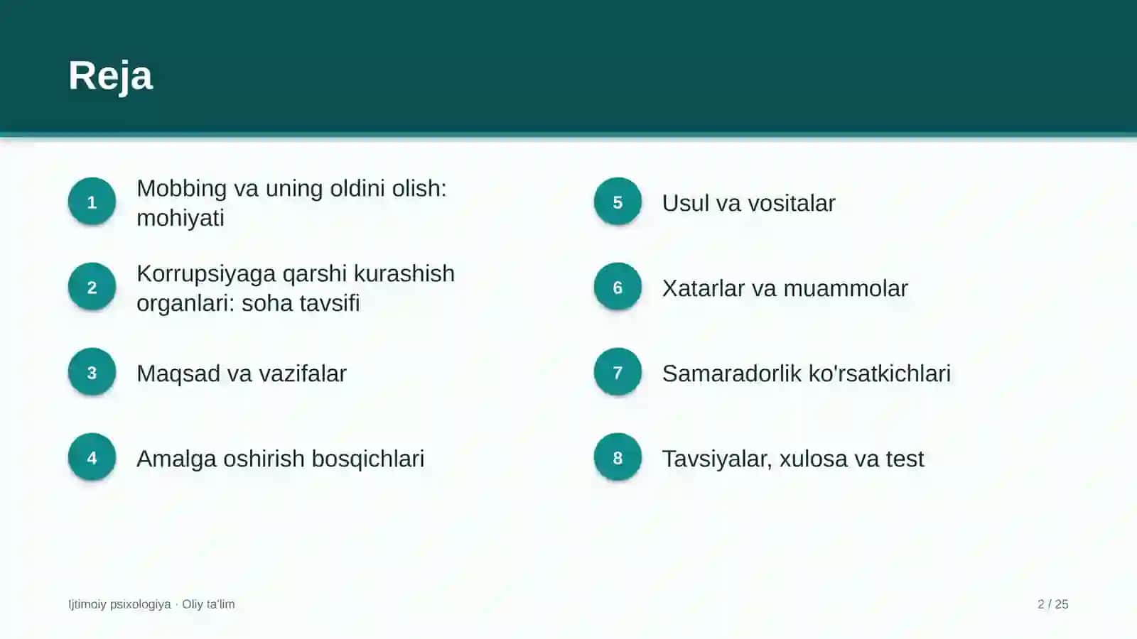 Korrupsiyaga qarshi kurashish organlarida mobbing va uning oldini olish 2