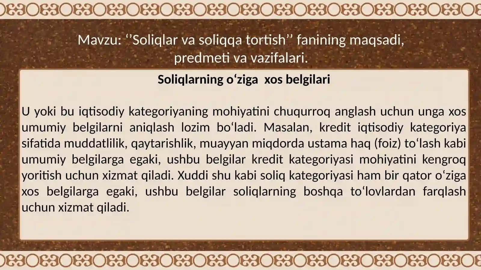 Soliqlar va soliqqa soliqqatortish 2