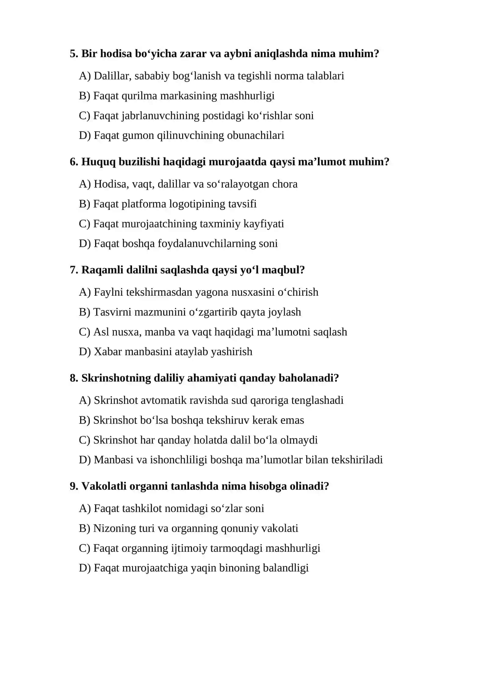 Kibermakondagi huquqbuzarliklar uchun javobgarlik va ularning huquqiy tabiati — TEST.docx 2