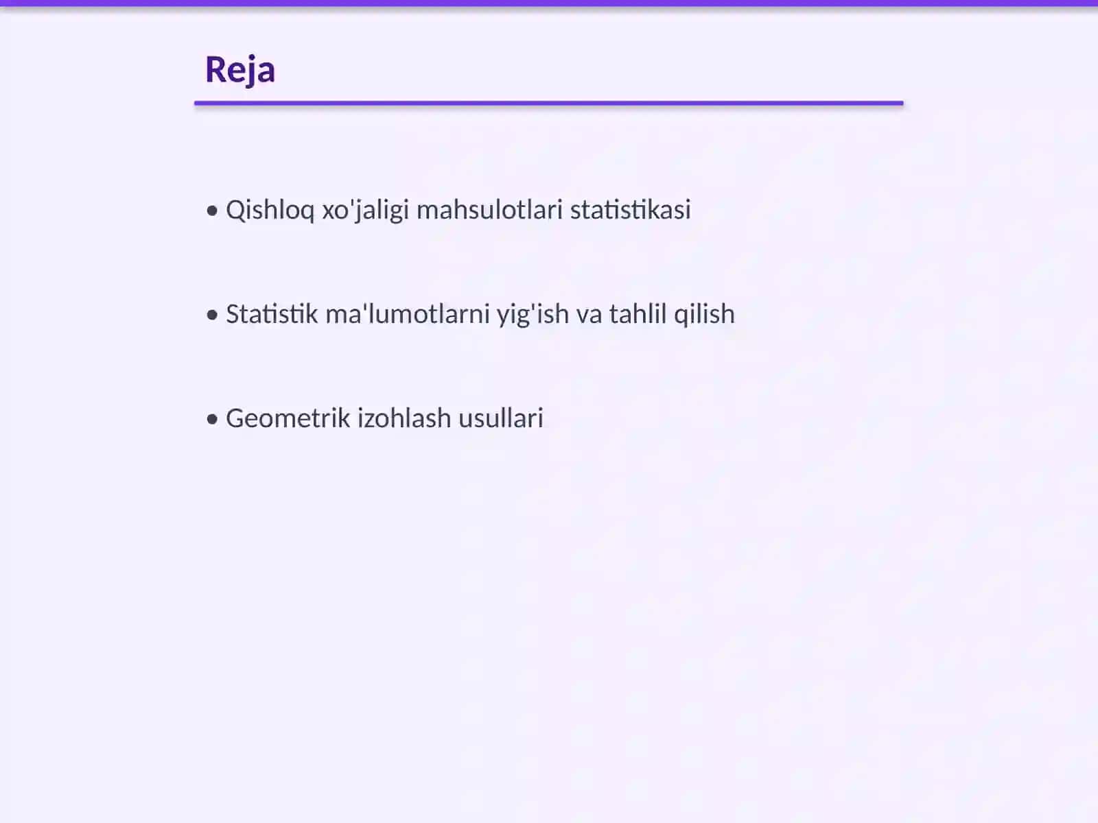 Qishloq xo'jaligi mahsulotlari statistikasi 2