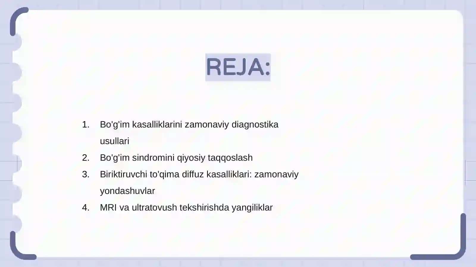 Bo'g'im kasalliklarini zamonaviy diagnostika usullari 2