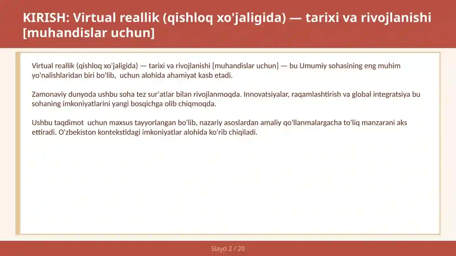 Virtual reallik (qishloq xo'jaligida) — tarixi va rivojlanishi [muhandislar uchun] 2