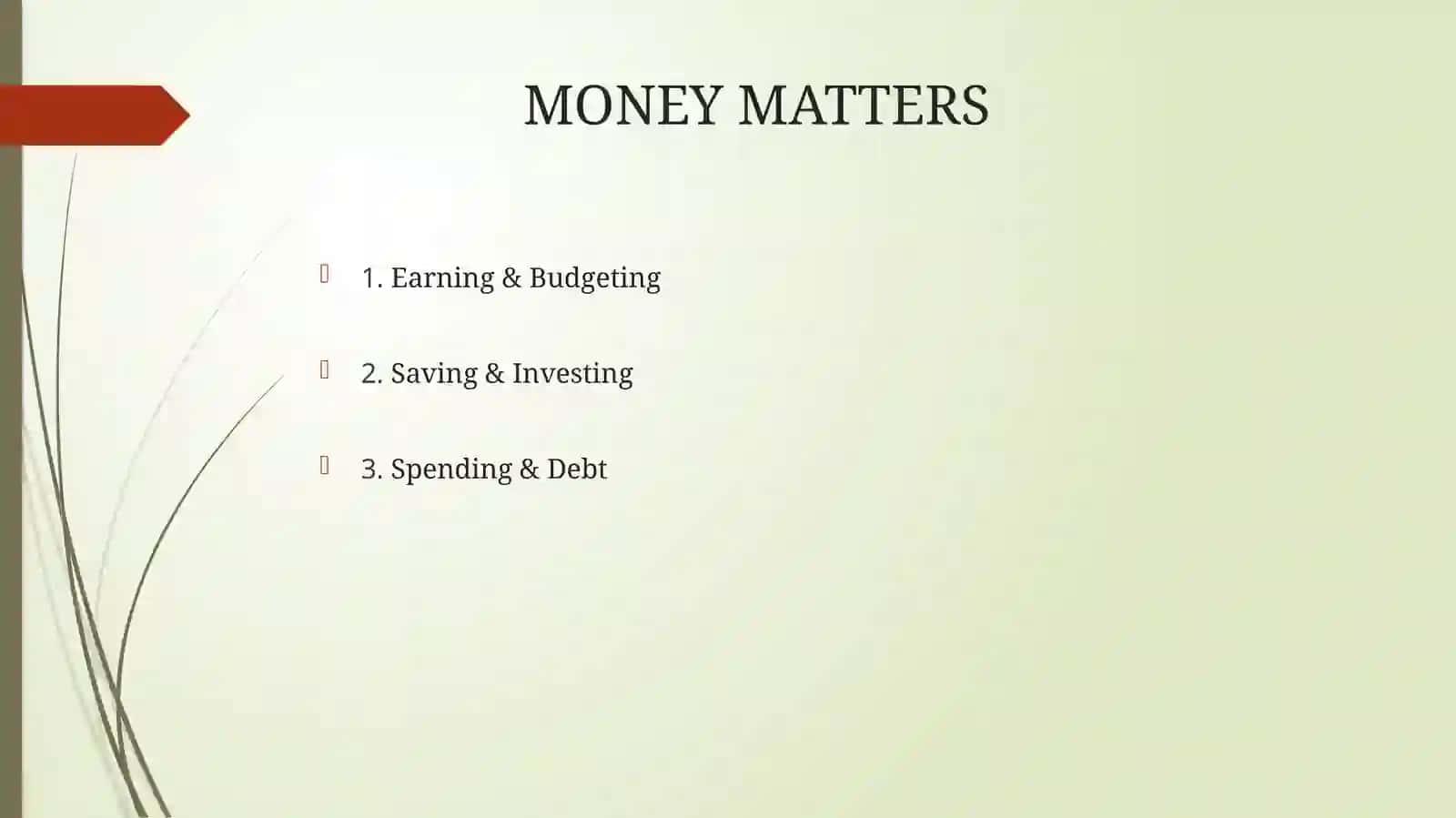 Money Matters 2
