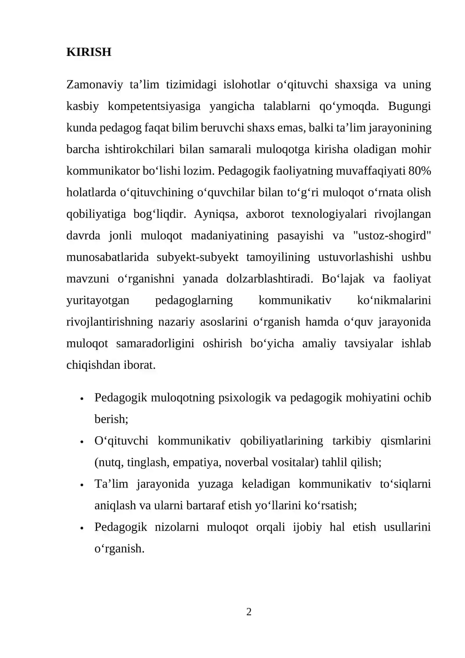 PEDAGOGIK FAOLIYATDA KOMMUNIKATIV KO’NIKMALAR 2