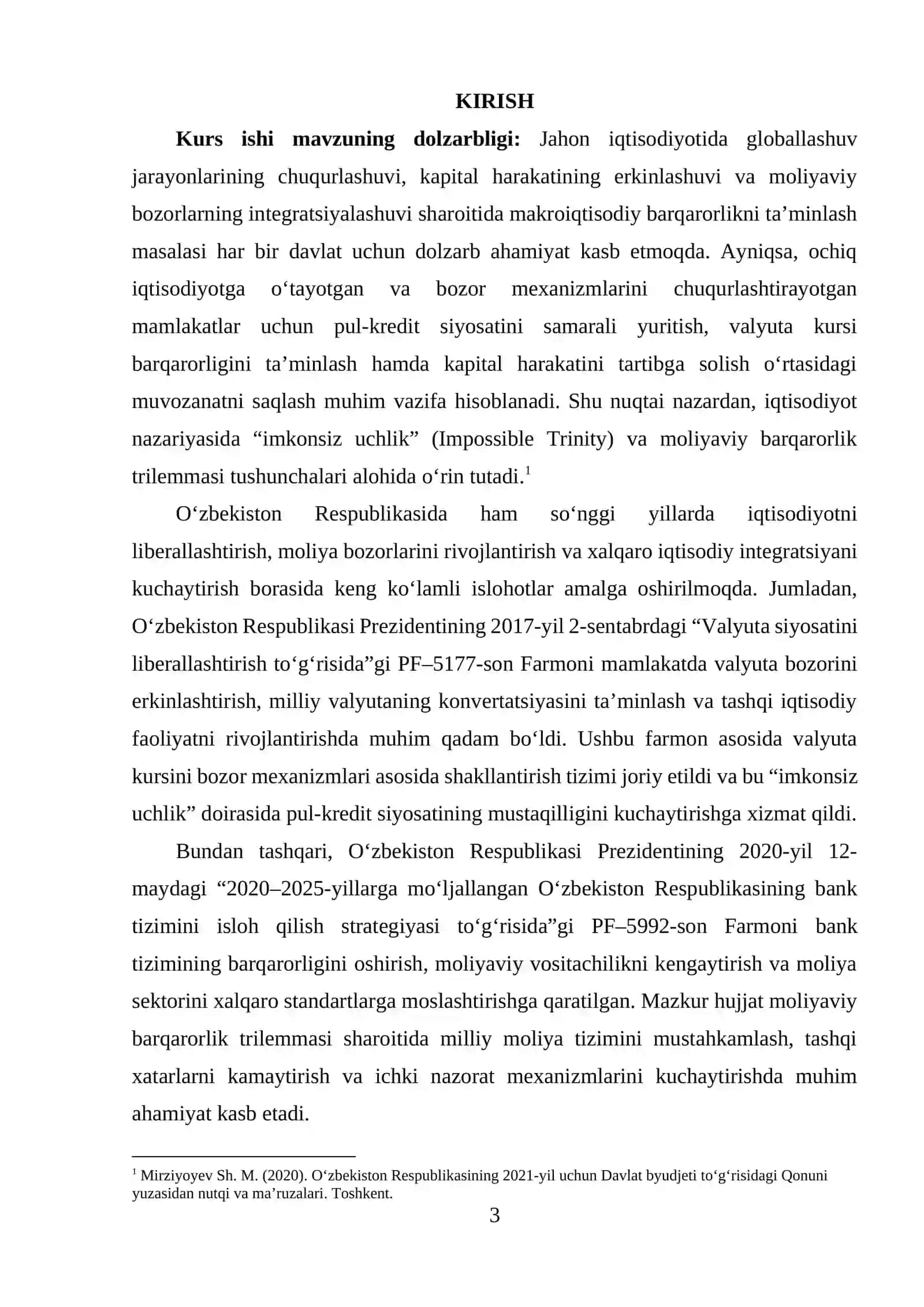 “Imkonsiz uchlik” va moliyaviy barqarorlik trilemmasi 2