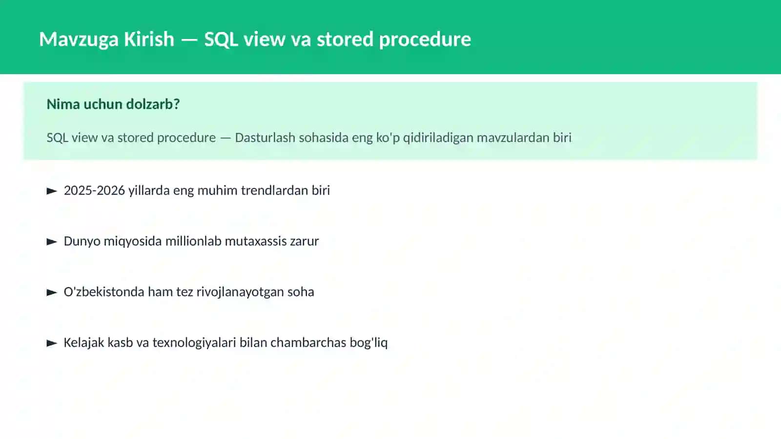 SQL view va stored procedure 2