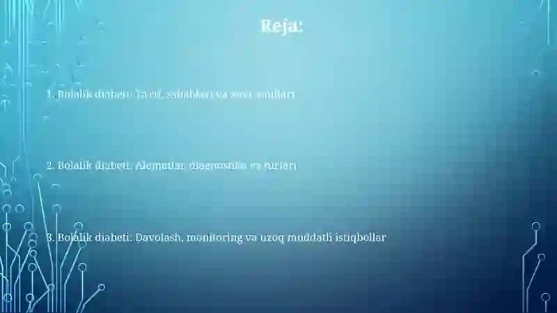 Bolalarda qandli deabetni kelib chiqishi va davosi 2