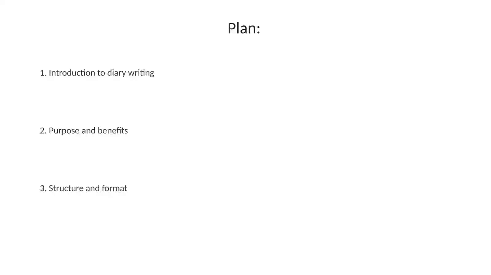 Diary writing 2