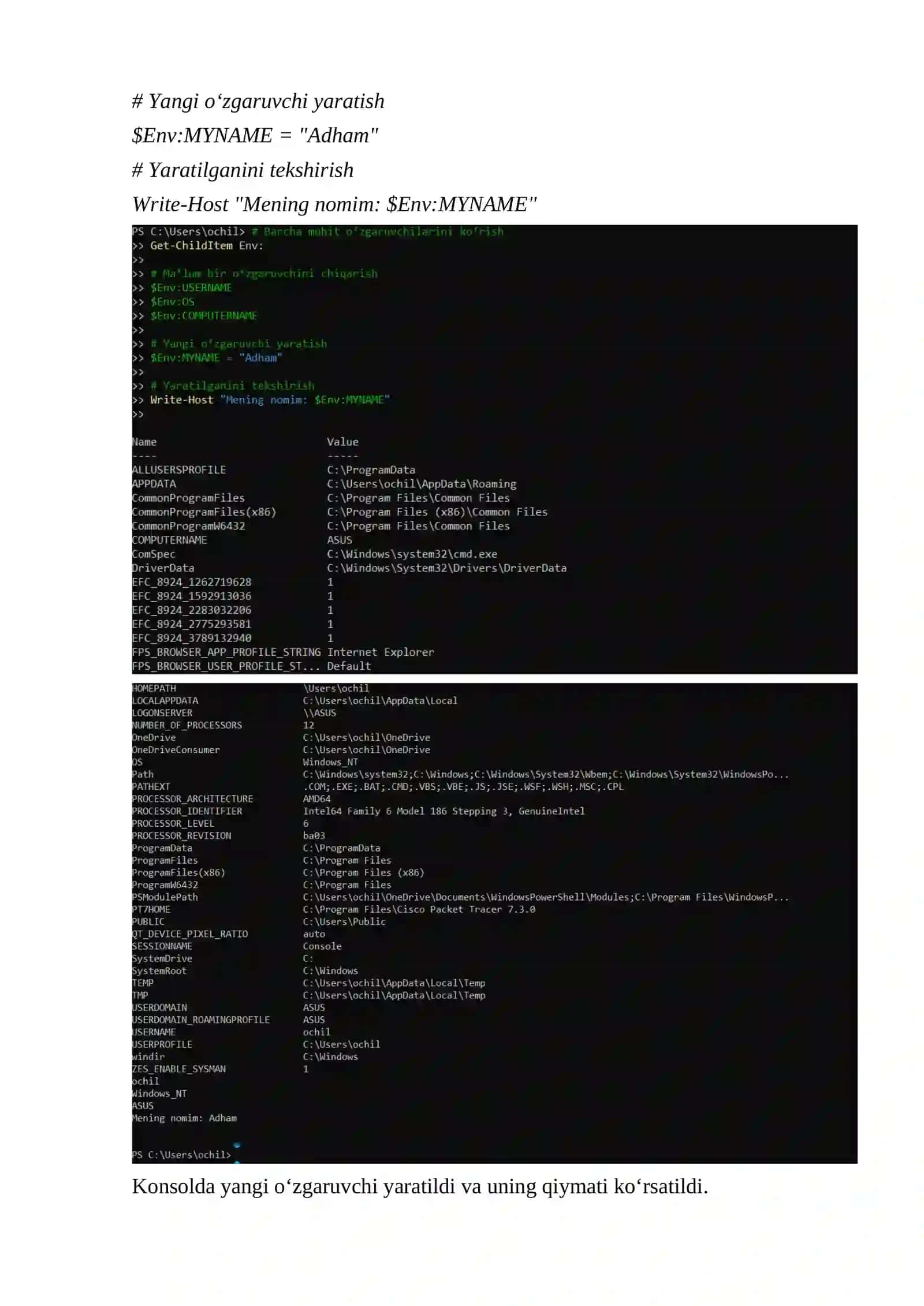 Powyershell muhiti 2