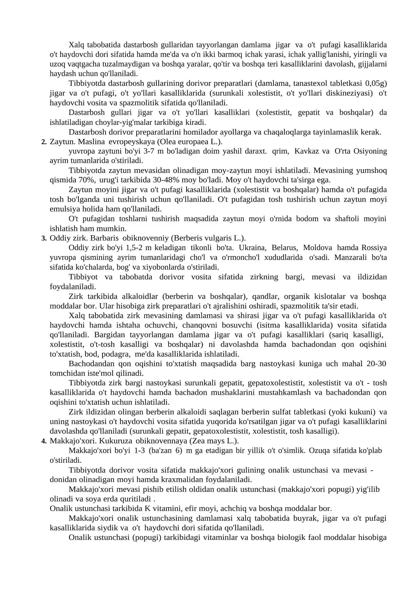 MA'RUZA-15 Jigar va o't yo'llariga ta'sir etuvchi dorivor o'simliklar 2