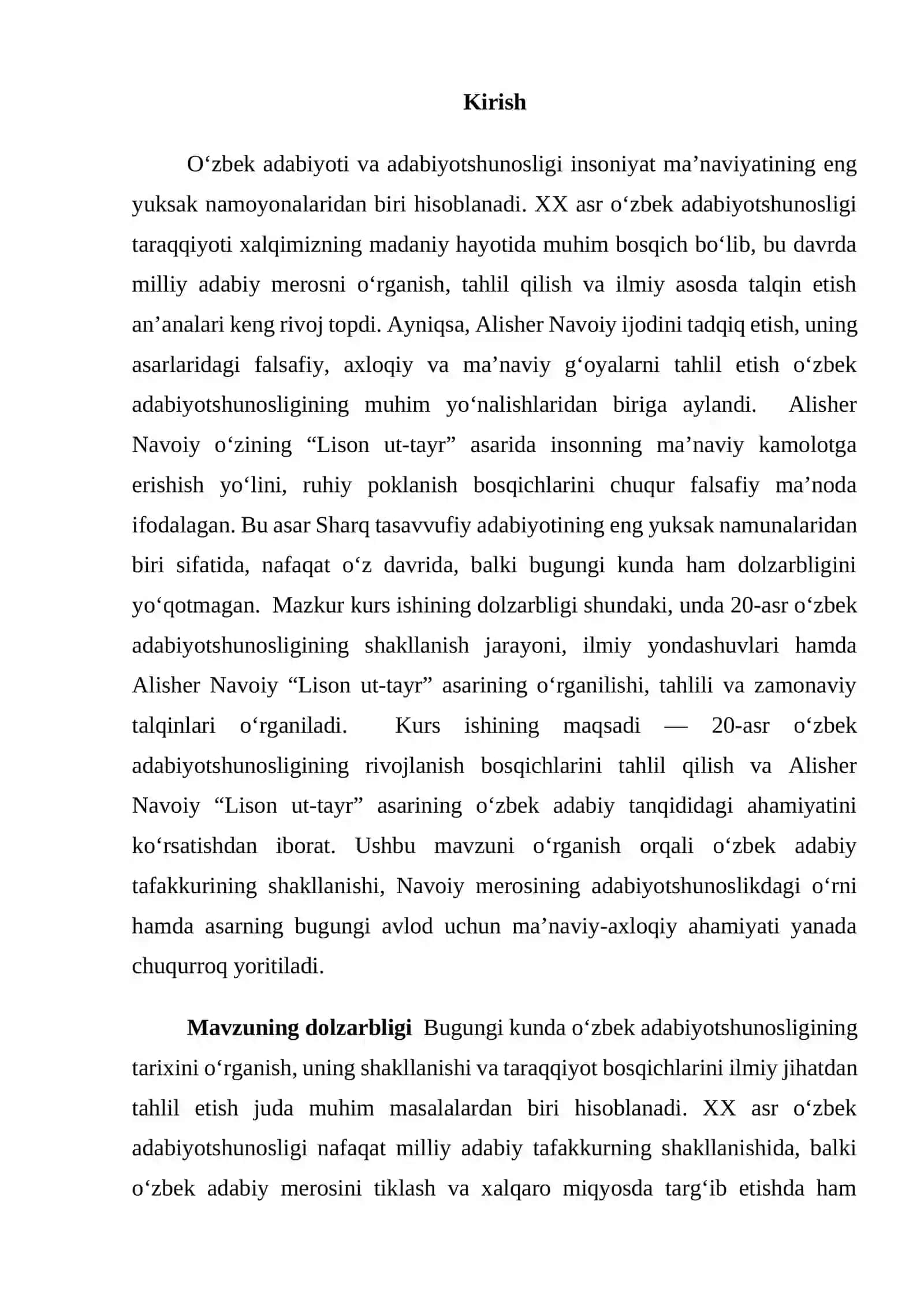 20-asr o‘zbek adabiyotshunosligining shakllanishi va rivojlanish bosqichlari 2
