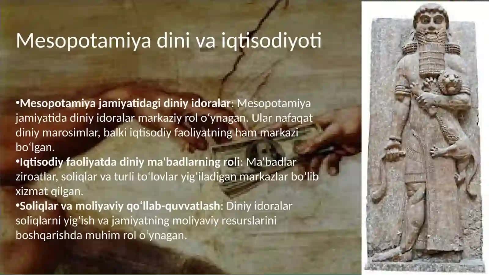 Qadimiydinlarning iqtisodiy jihatlari 2