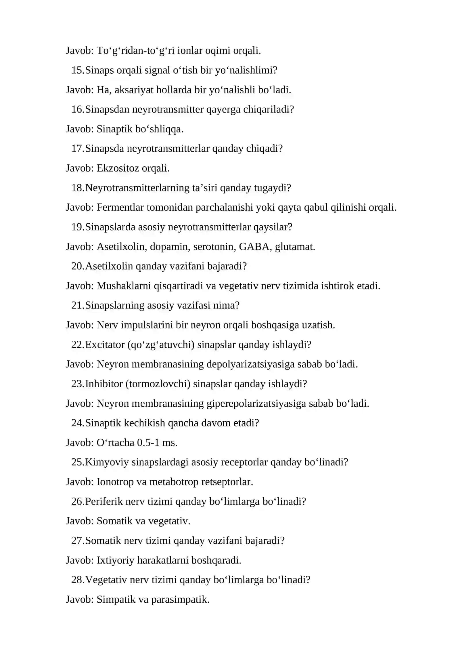 Asab tolalari va sinapslar fiziologiyasi 2