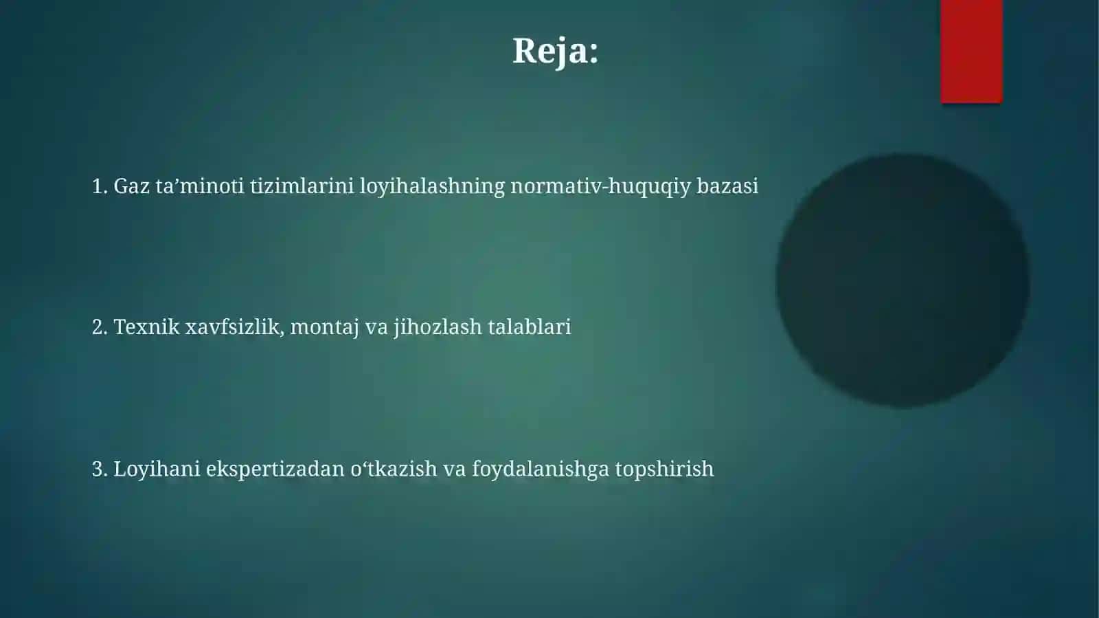 Gaz ta’minoti tizimini loyhalash uchun me’yoriy xujjatlar 2