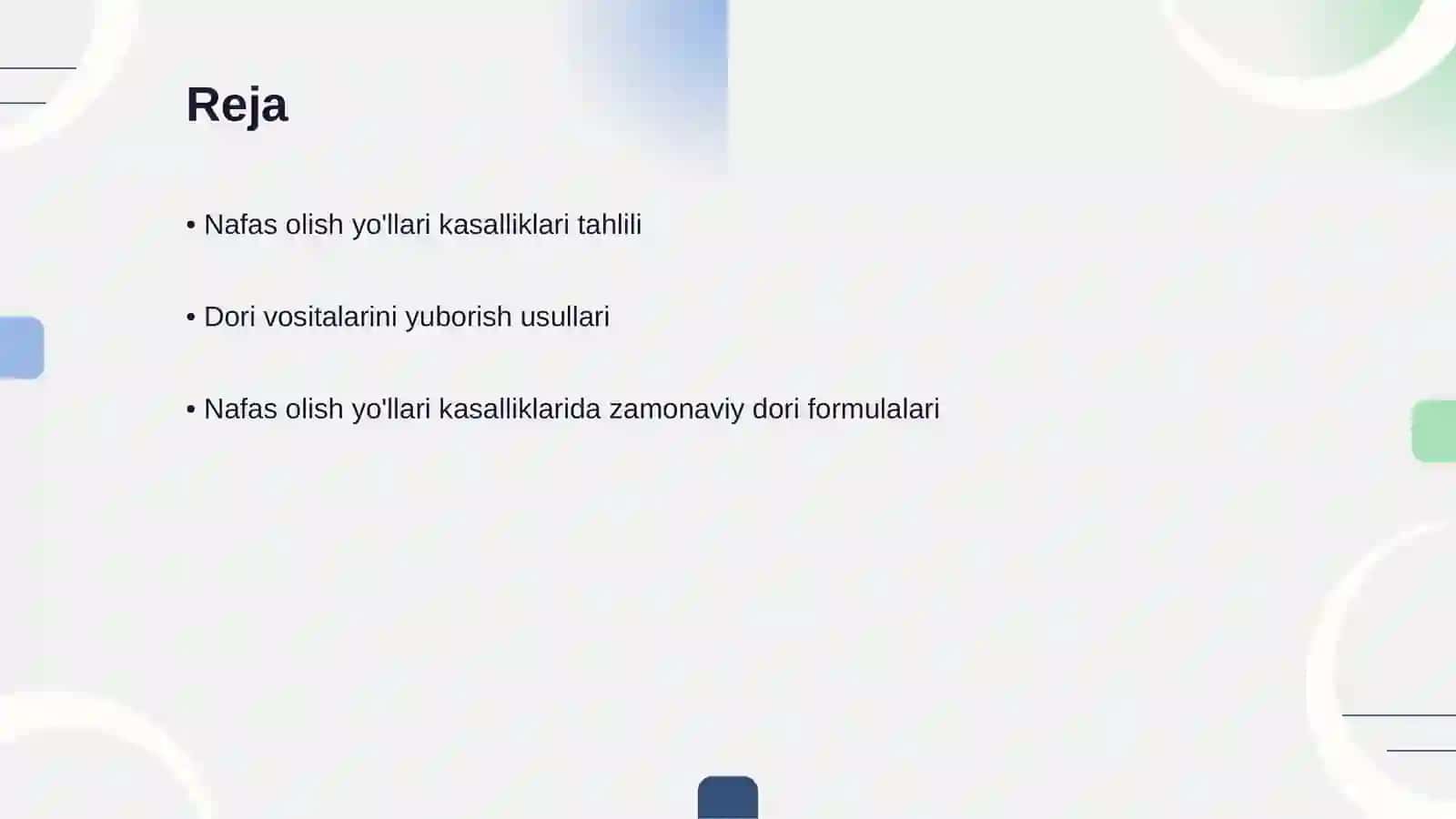 Nafas olish yo'llari kasalliklari uchun dori vositalarini yuborishning zamonaviy usullari 2