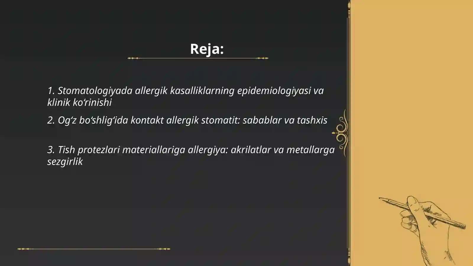 Stomatologiyada allergiya kasalligi, oldini olish, davolash usullari 2