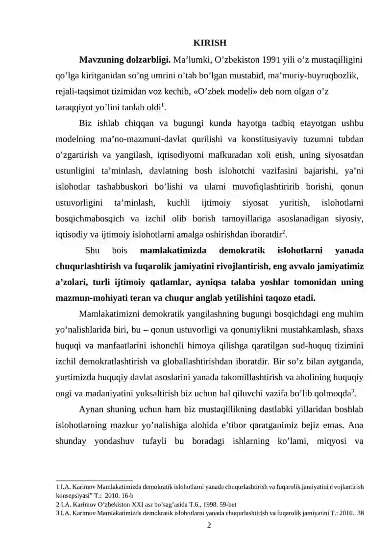 O’zbekistonda Fuqarolik Jamiyati Shakllanish O’zig Xos Xususiyatlari 2