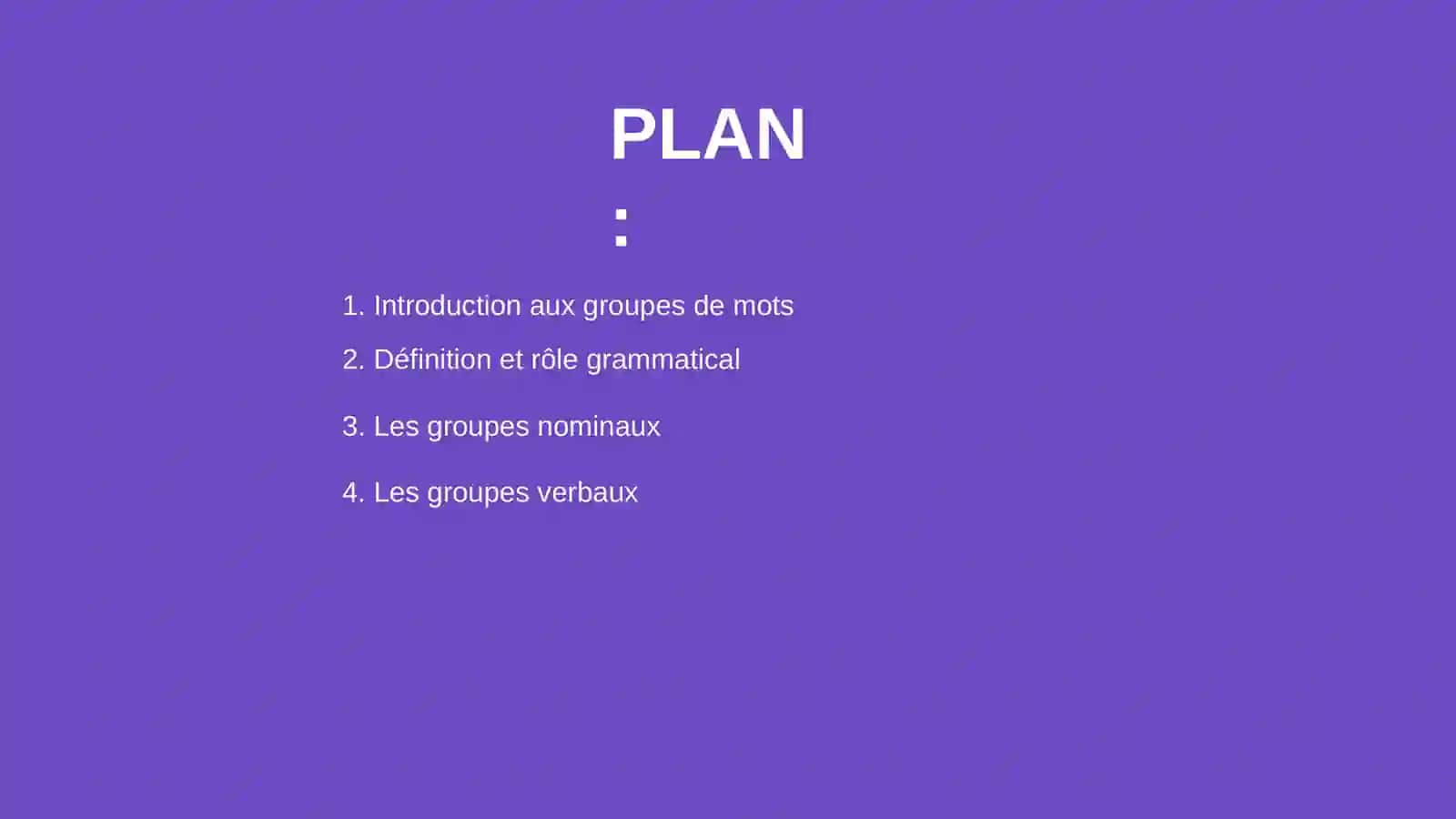 Classification des groupes de mots 2