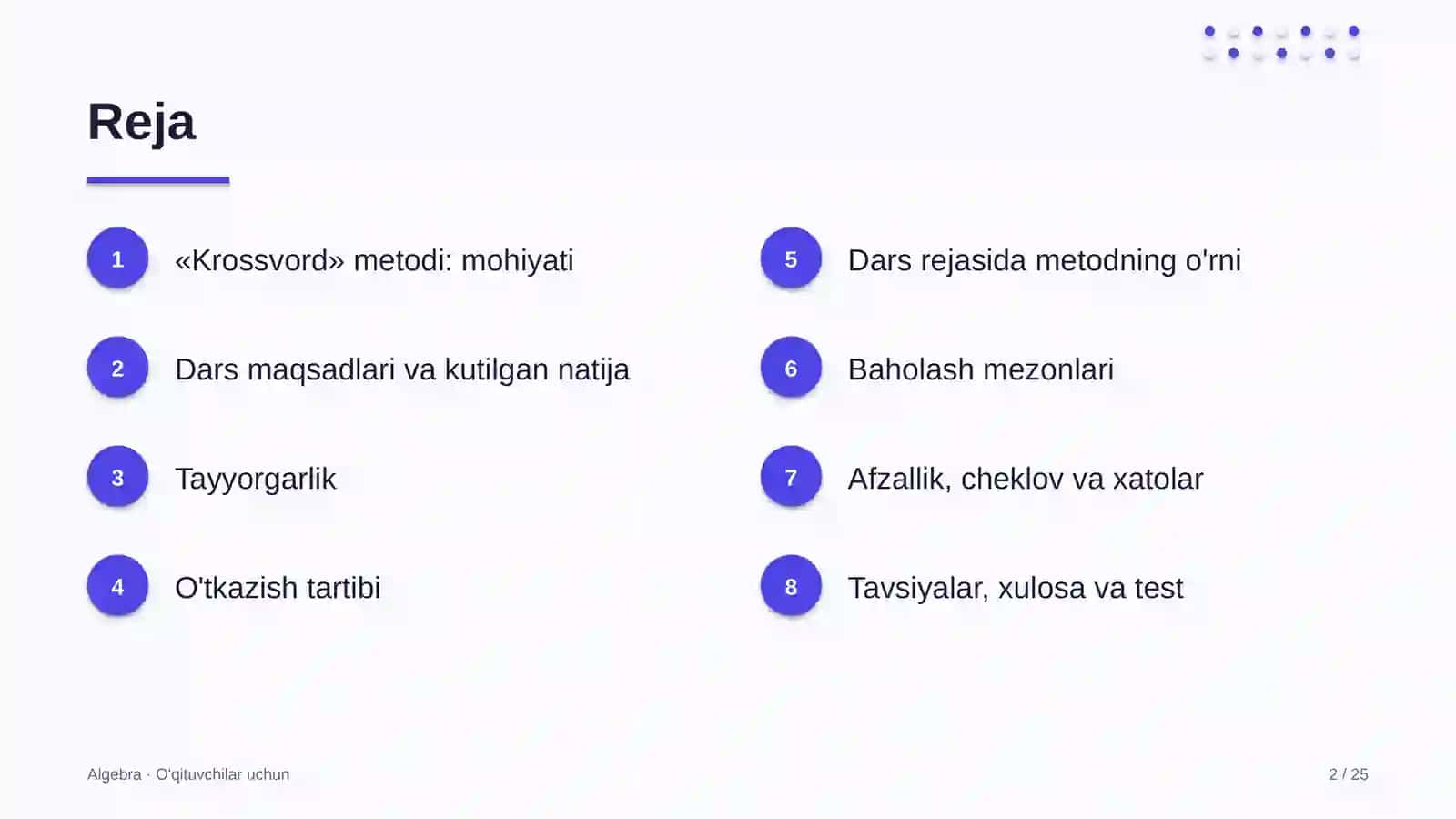algebra darslarida krossvord metodidan foydalanish 8687 2