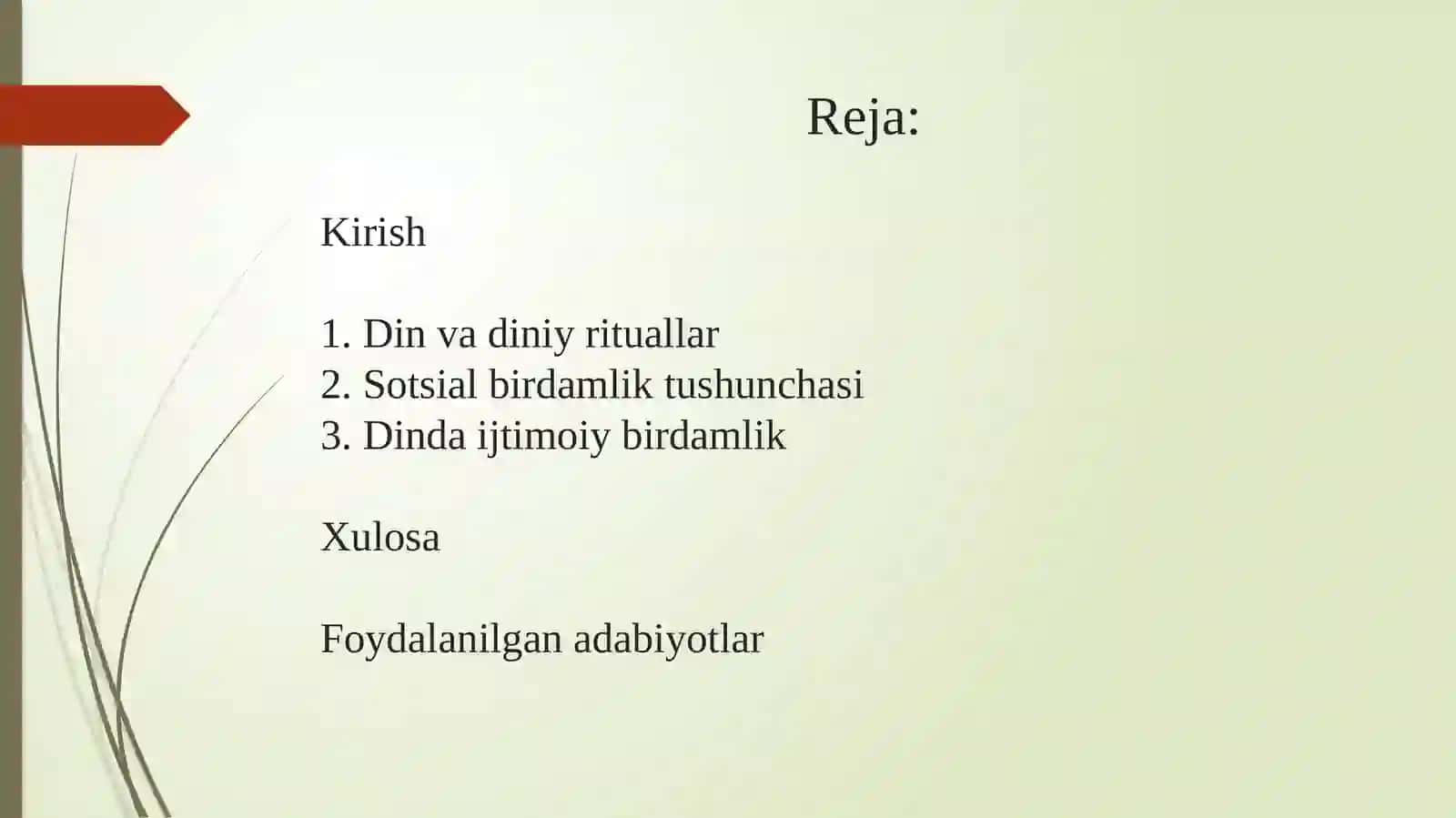 Diniy rituallar ( rasm – rusumlar ) sotsial birdamlik omili sifatida 2