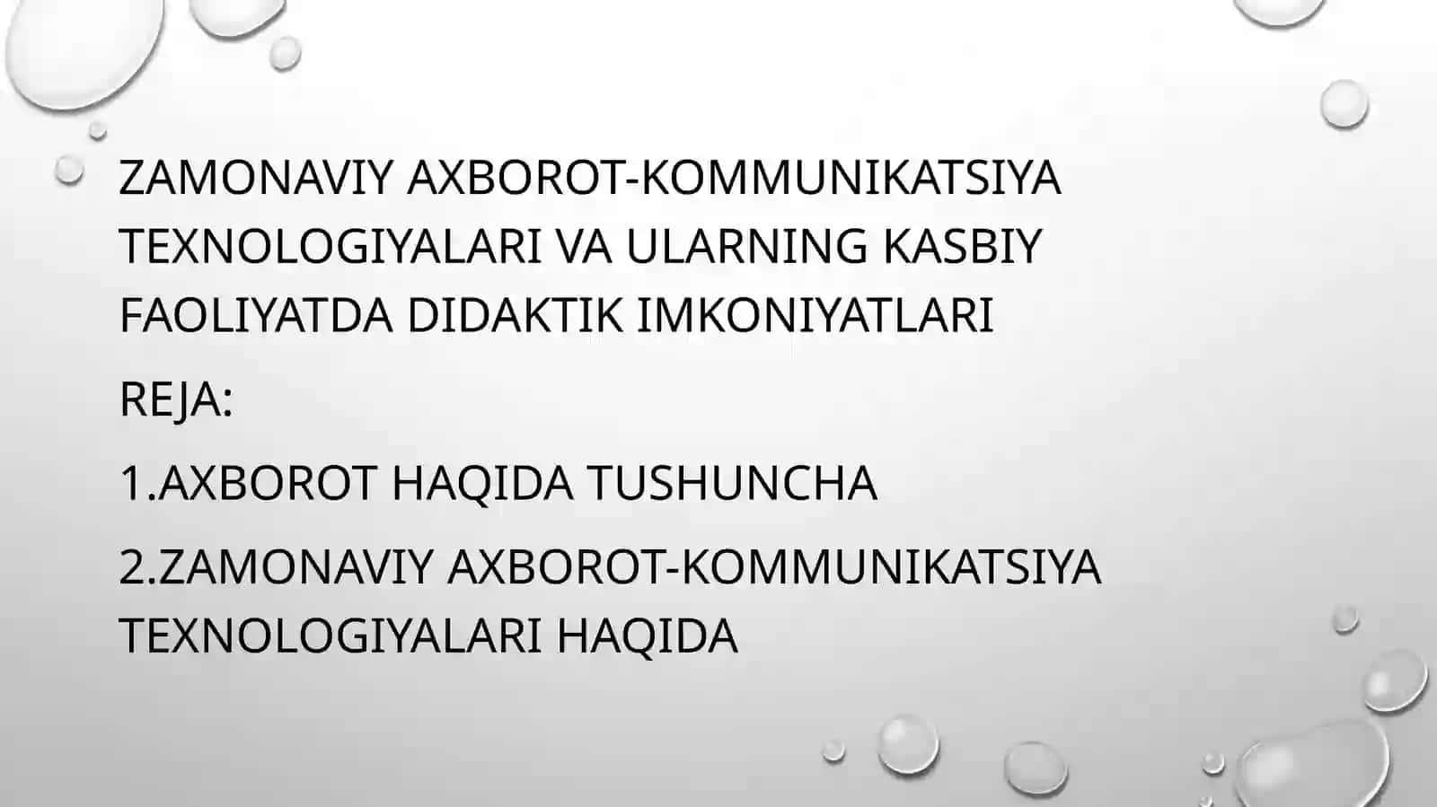 axborot texnologiyalari fanidan 1-mustaqil talimi 2
