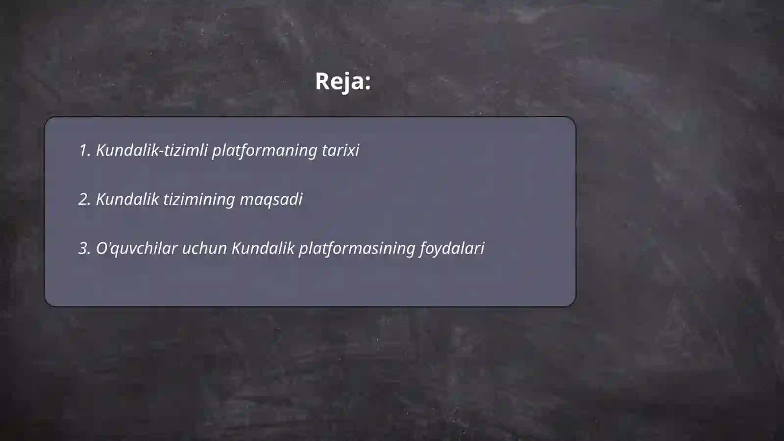Kundalik-tizimli platforma 2