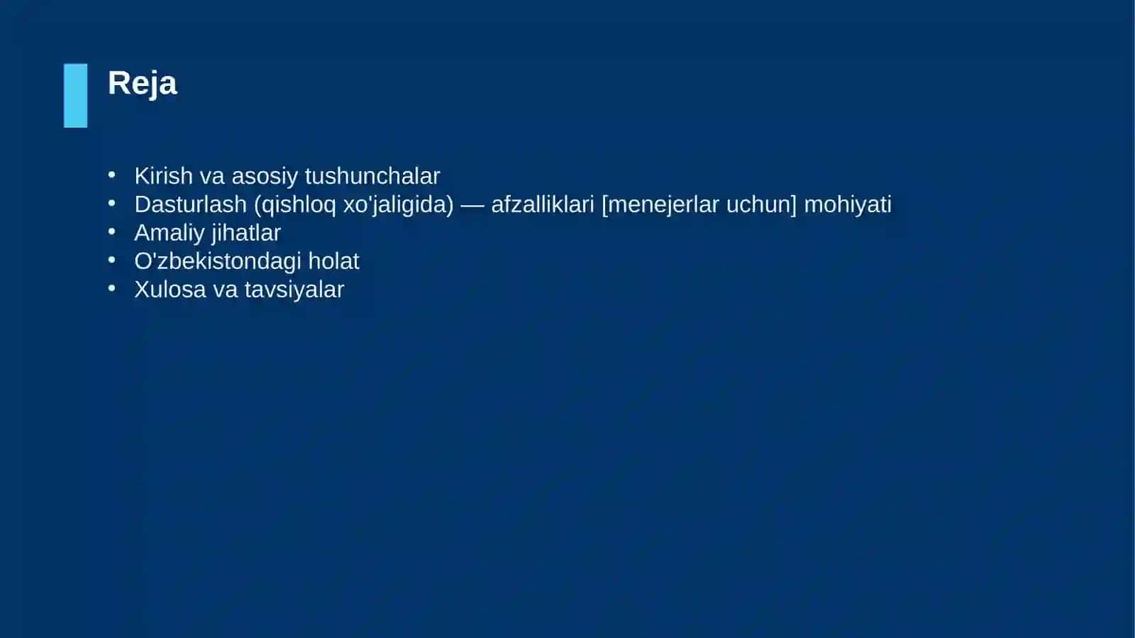 Dasturlash (qishloq xo'jaligida) — afzalliklari [menejerlar uchun] 2