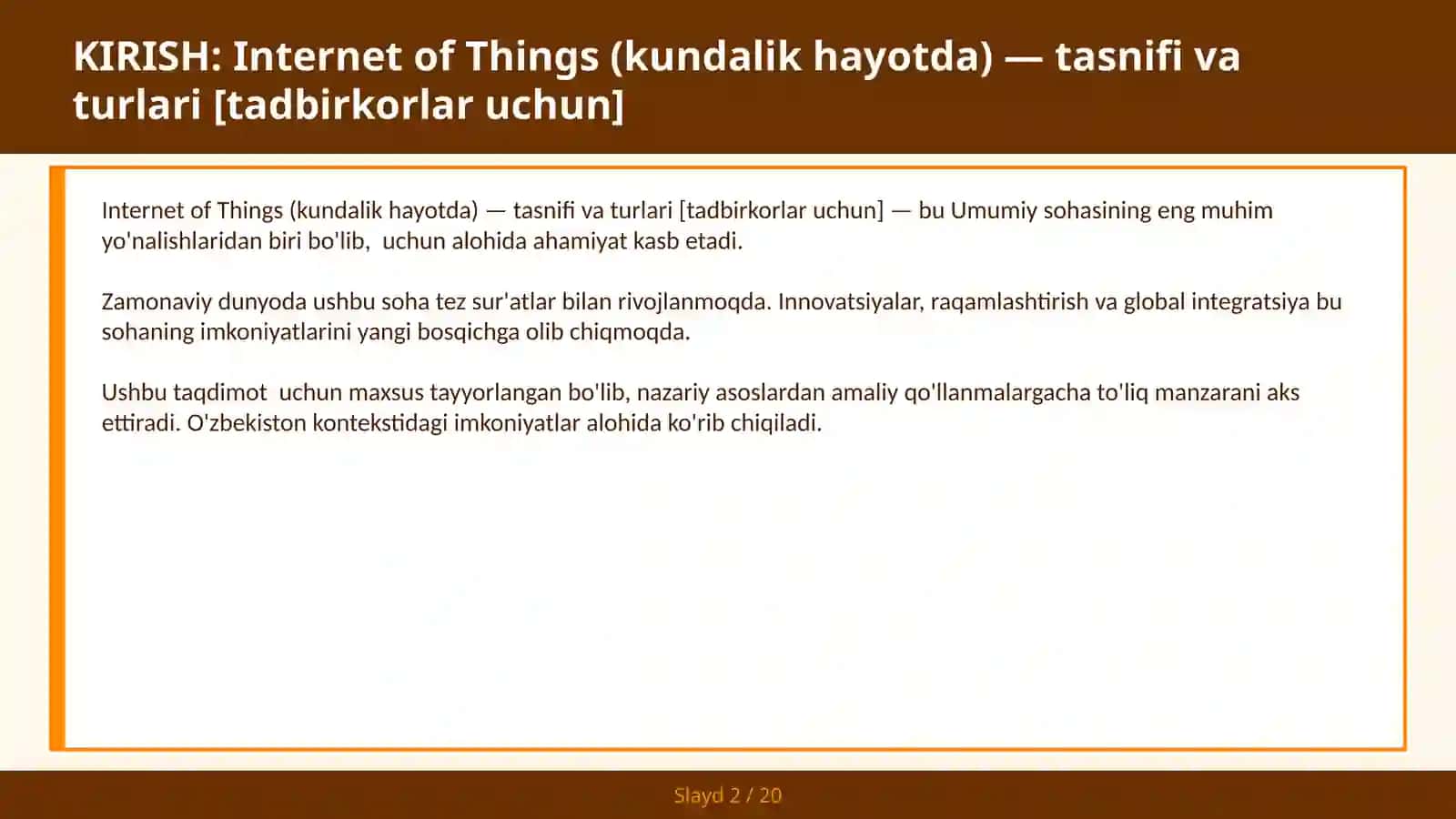 Internet of Things (kundalik hayotda) — tasnifi va turlari [tadbirkorlar uchun] 2