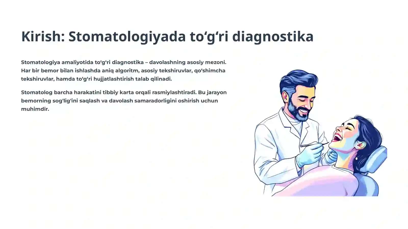Diagnostika jarayonining qoidalari (algoritmi) 2