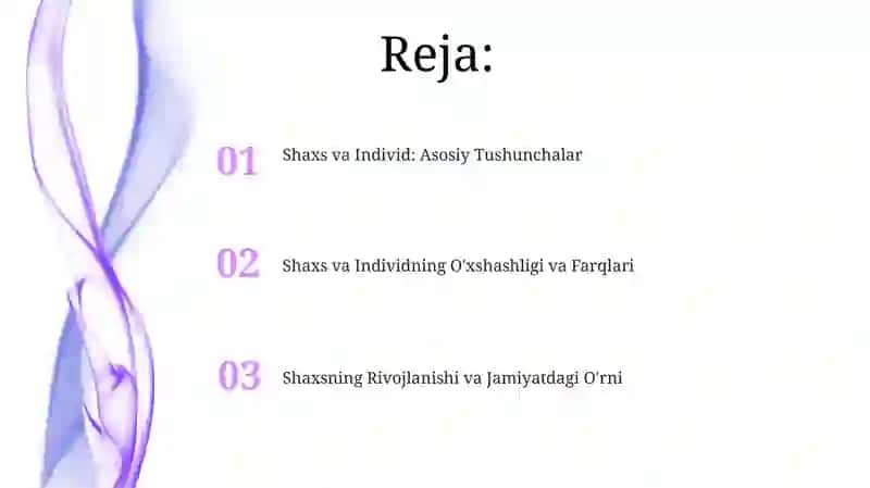 Shaxs va individ 2