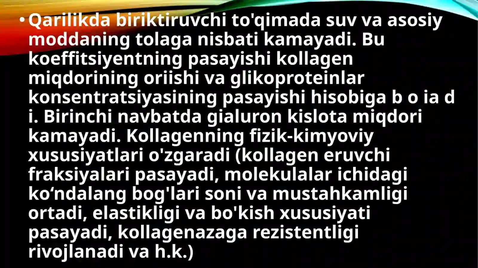Briktiruvchi toʻqima biokimyosi 2
