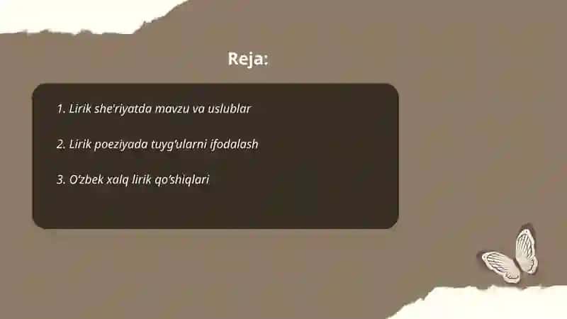 Lirik janrlar 2