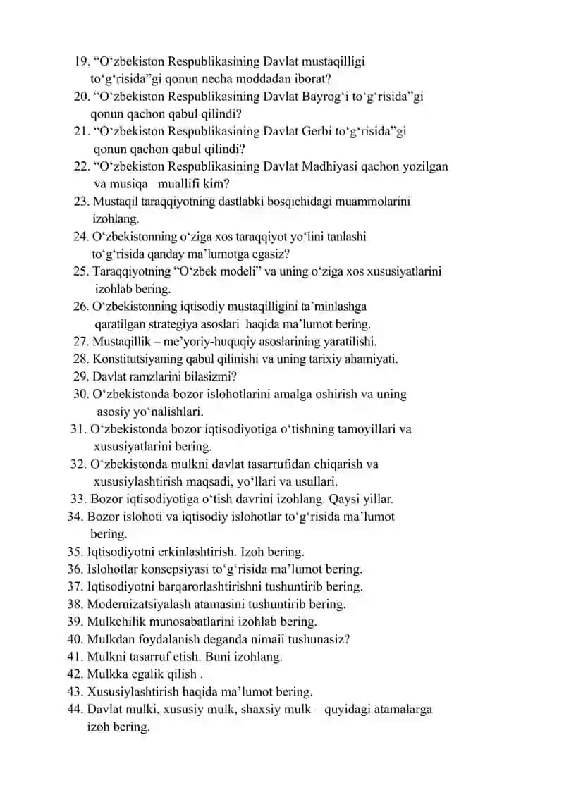O‘zbekistonning eng yangi tarixi 2