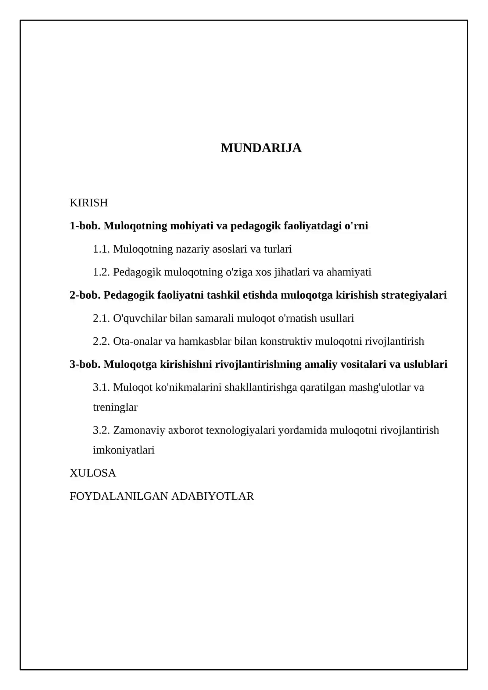 Pedagogik faoliyatni tashkil etishda muloqotga kirishishni rivojlantirish 2