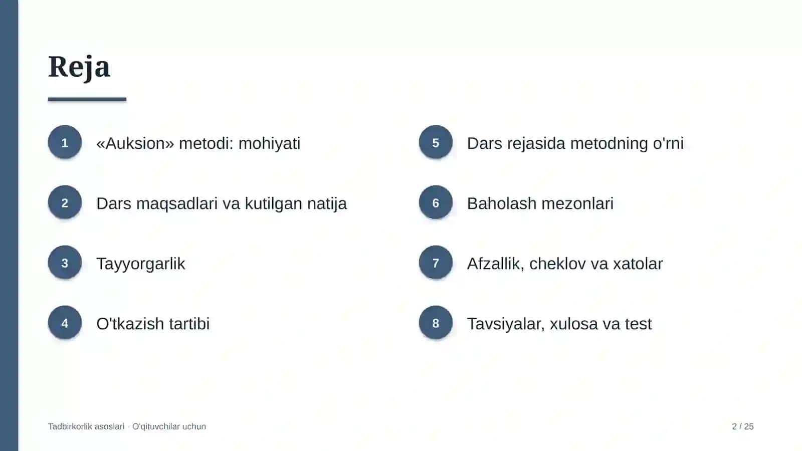 tadbirkorlik asoslari darslarida auksion metodidan foydalanish 3871 2