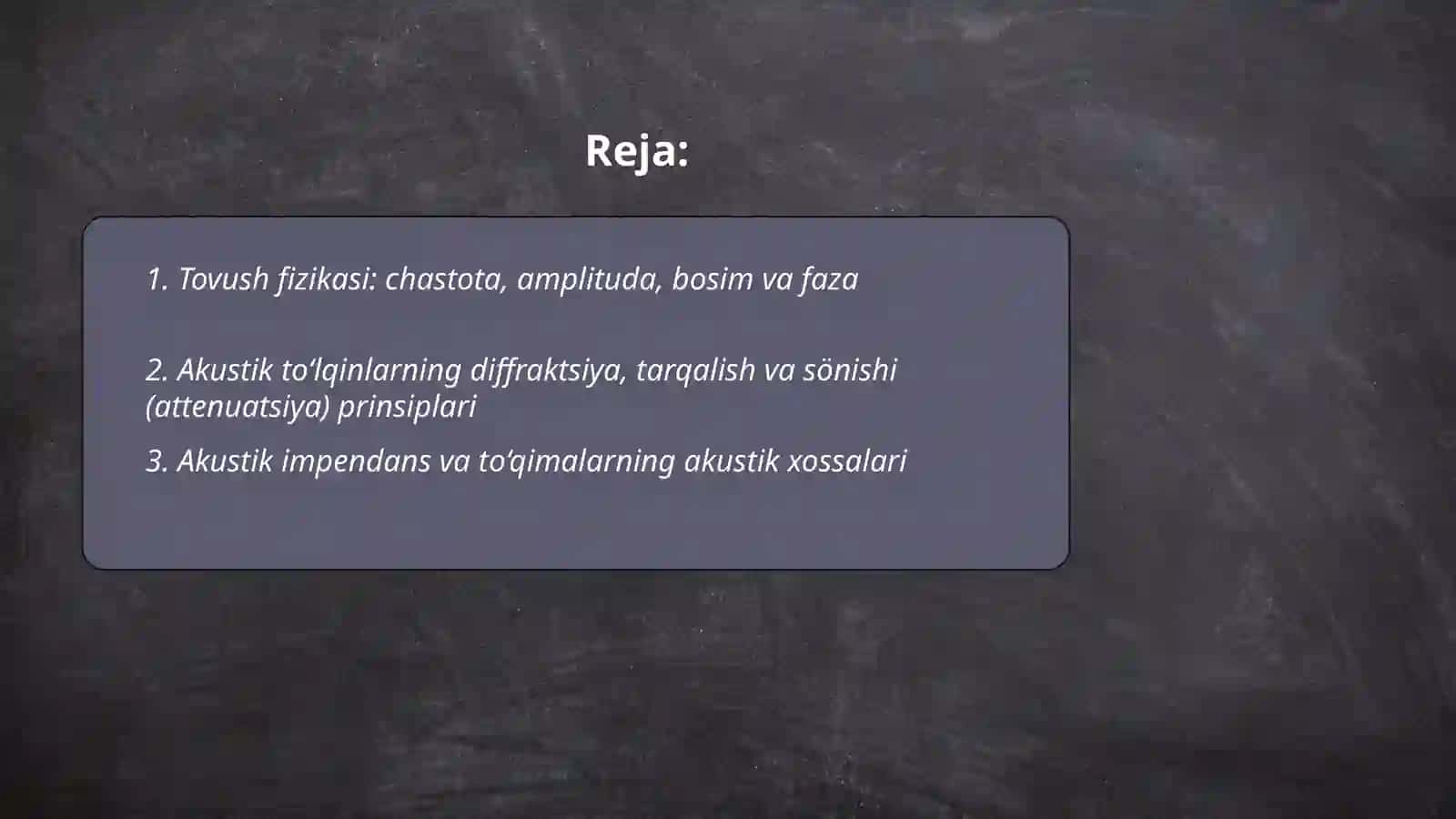 Eshitish bifizikasi elementlari. Ultratovush va uni stomatologiyada qoʻllanilishi 2