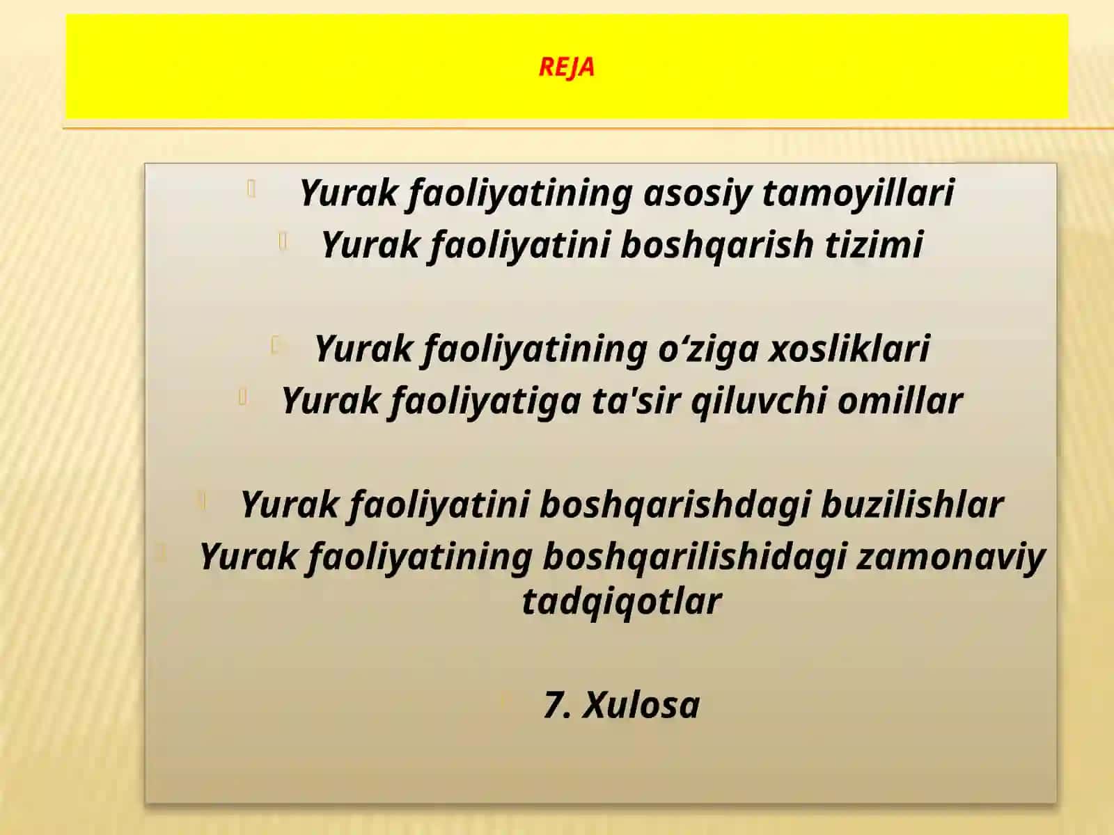 Yo’ldosheva Farangizning Narmal fiziologiyafanidan 2