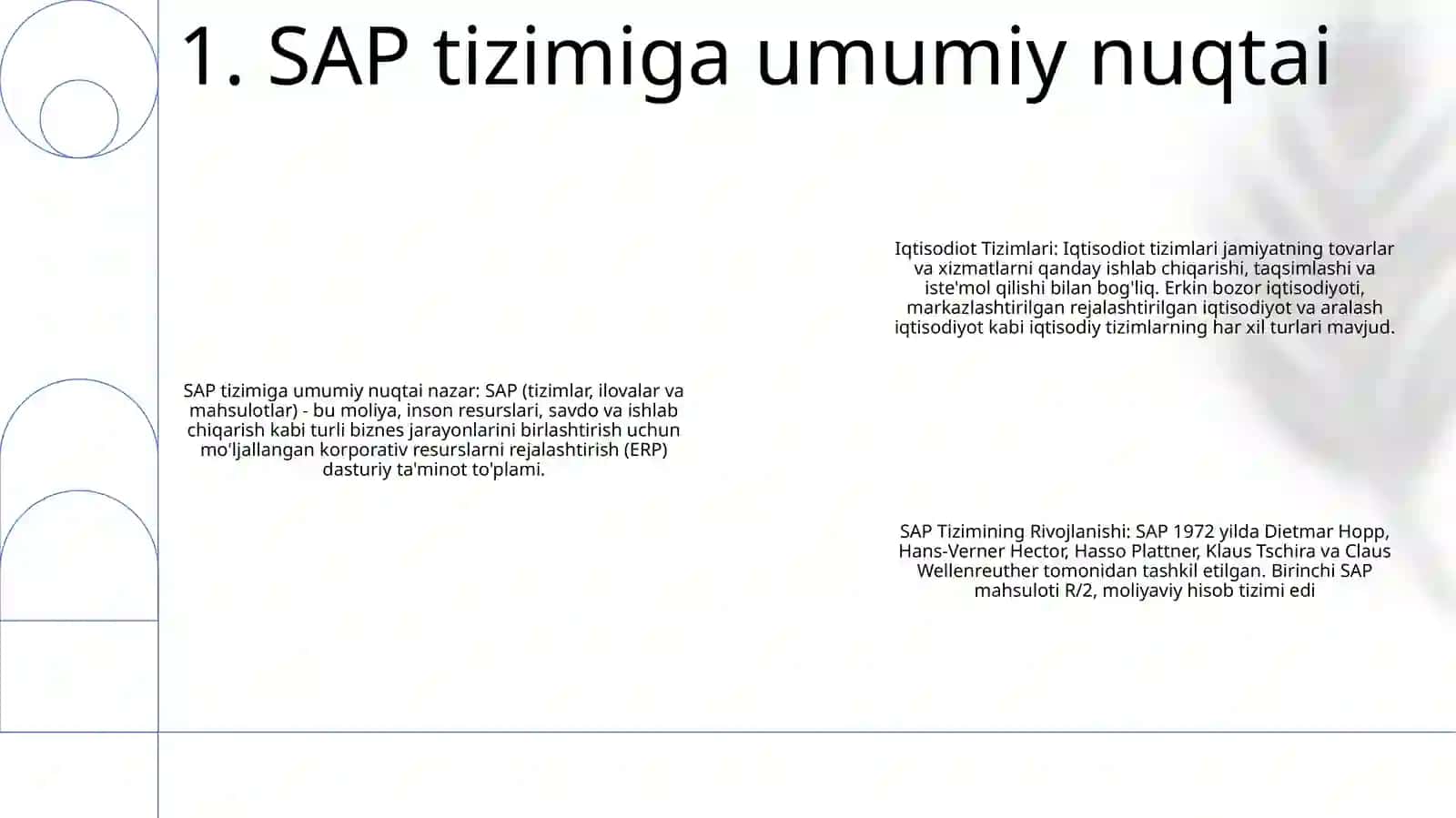 Iqtisodiyot Tizimlari Sap Tizimining Rivojlanishi 2
