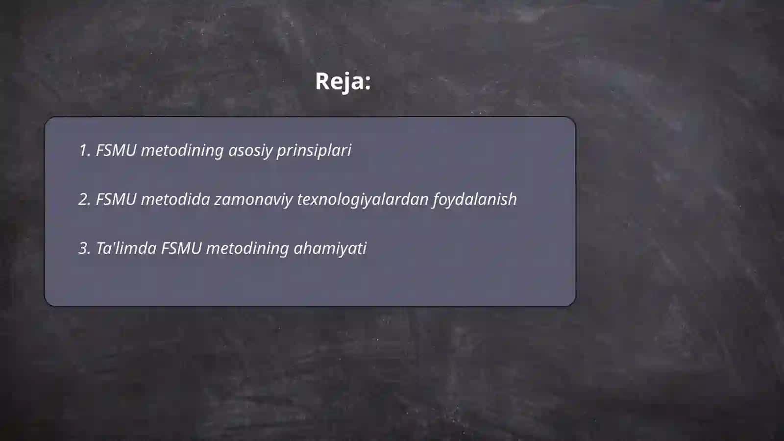 Texnalogiya darslarida FSMU metodi 2