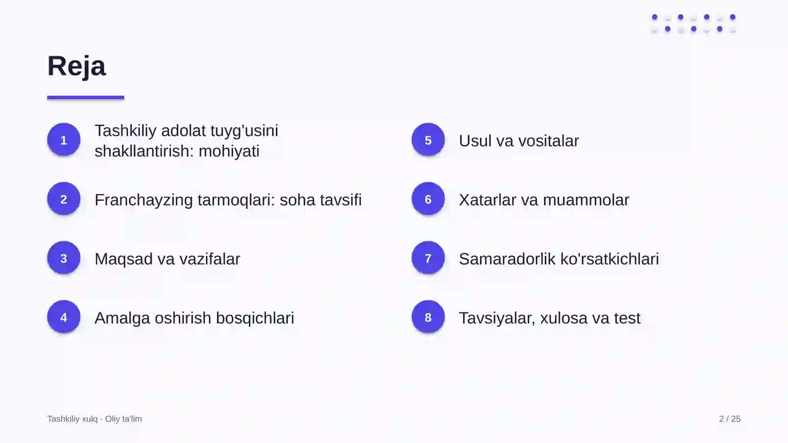 franchayzing tarmoqlarida tashkiliy adolat tuyg'usini shakllantirish 9598 2