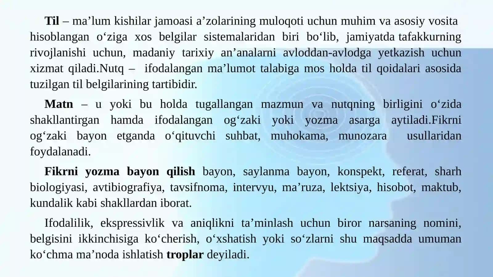 Ta’lim jarayonidan nutq madaniyati masalalari. Yozma nutq madaniyati 2