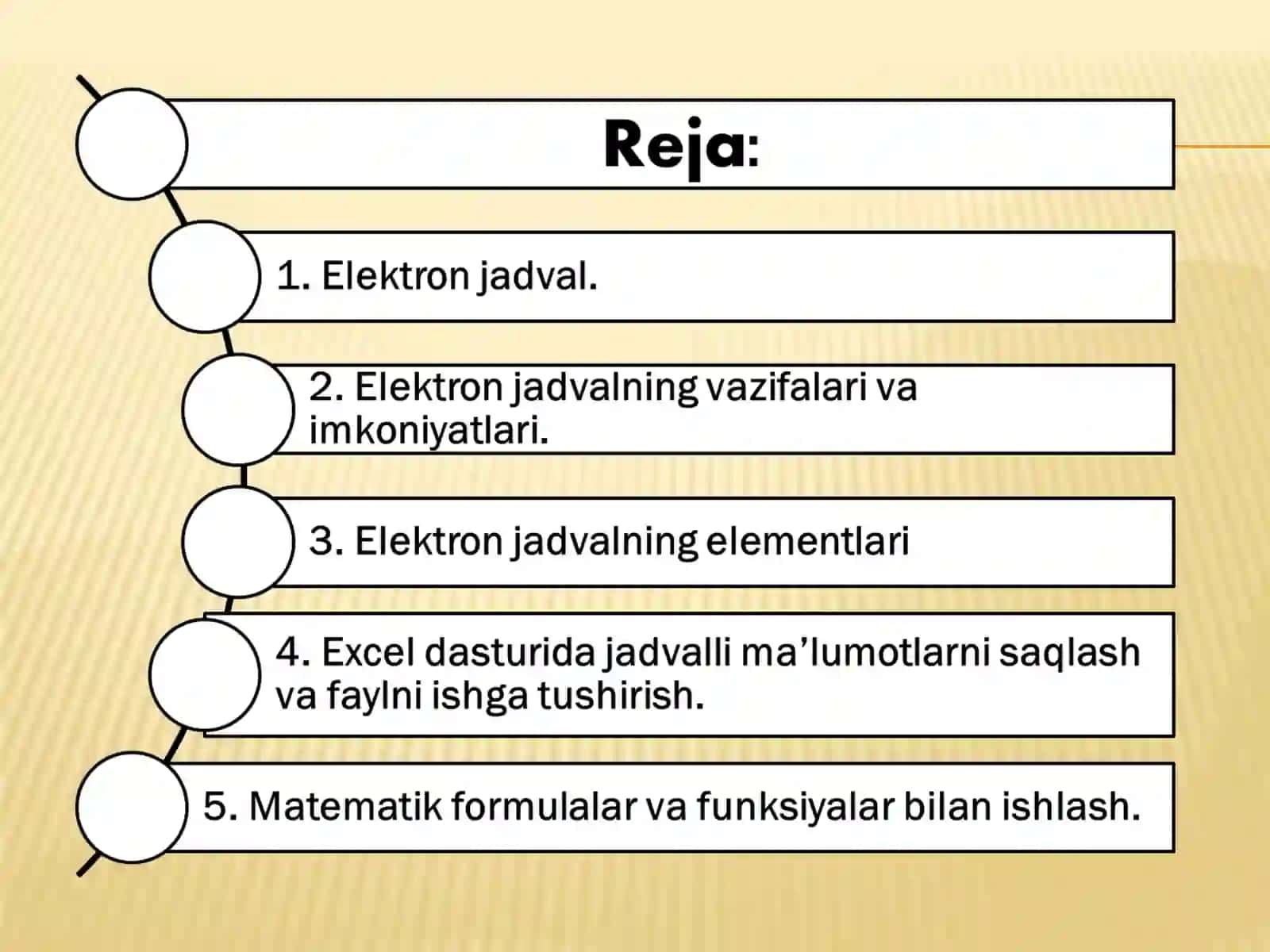 Excel dasturi haqida 2