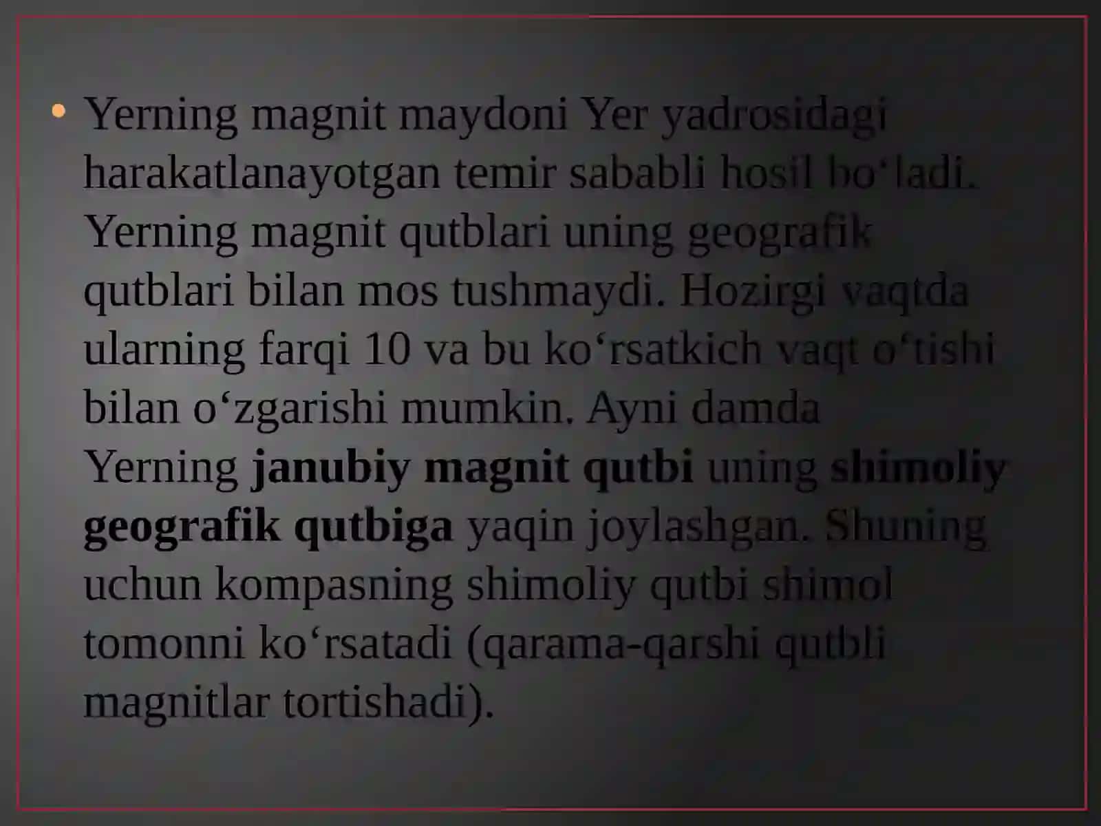 Yermagnitmaydoni protanli vakantli o'lchash usullari 2